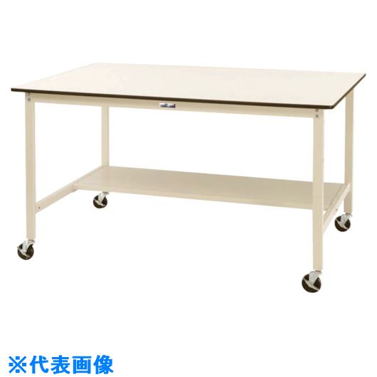 ■ヤマテック 軽量作業台 ワークテーブル ワイドタイプ 移動式 半面棚板付 W1800×D1200×H1016mm SWPWHC1..