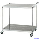 ■シンコー ステンレスワゴン(SUS304)天地2段タイプ パンチング棚 φ75ウレタン車 750×600×800 PMN027560U75(1332194)[...