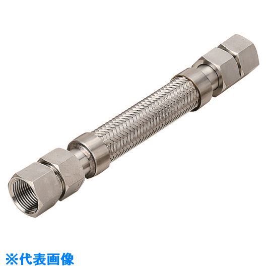 オレンジブック トラスコ中山　TRUSCONFK スリムユニオン式(メタルタッチ)フレキシブルホース メス×メス型 継手SUS304(ALLSUS304) 25A×1800L 〔品番:NK2000FFSUS30425A1800L〕[ 注番:...