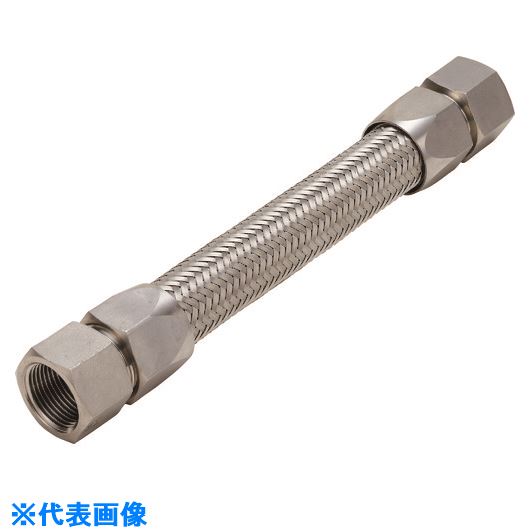 ■NFK ライトユニオン式(メタルタッチ無溶接式)フレキシブルホース メス×メス型 継手SUS304(ALLSUS) 15A×1400L NK3400FFSUS30415A1400L(1341545)[送料別途見積り][法人・事業所限定][掲外取寄]