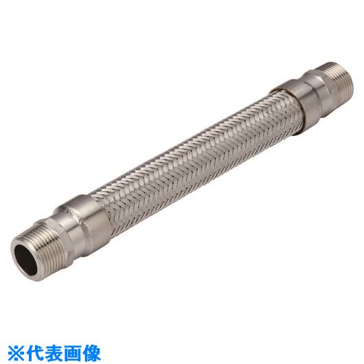 ■NFK オスニップル式フレキシブルホース 六角ニップルSUS304(ALLSUS304) 15A×1200L NK1500SUS30415A1200L(1341548)[送料別途見積り][法人・事業所限定][掲外取寄]