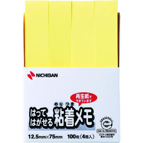 オレンジブック トラスコ中山　TRUSCOニチバン ふせん ポイントメモF−3Y 12.5mmX75mm 〔品番:F3Y〕[ 注番:1342041]特長仕様●色：イエロー●サイズ(mm)：12.5×75仕様2●100枚×4冊入り材質/仕上●基材：古紙パルプ配合率70%再生紙●粘着剤：アクリル系セット内容/付属品注意原産国（名称）日本JANコード4987167046699本体質量30gオレンジブック トラスコ中山　TRUSCOニチバン ふせん ポイントメモF−3Y 12.5mmX75mm 〔品番:F3Y〕[注番:1342041][本体質量：30g]《包装時基本サイズ：11×53×79》〔包装時質量：30g〕分類》オフィス・住設用品》文具・事務用品》ふせん・インデックス☆納期情報：メーカー取り寄品（弊社より発送）