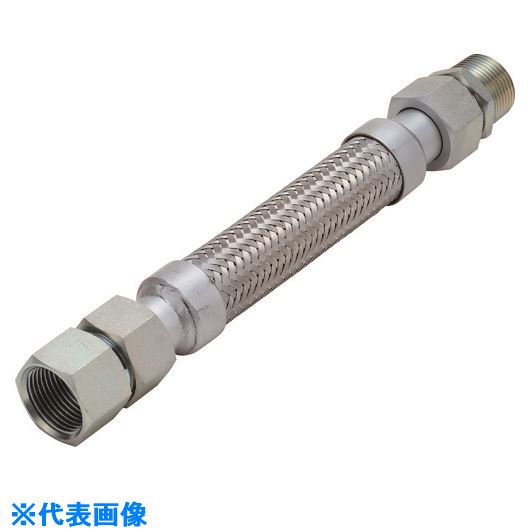 ■NFK スリムユニオン式(メタルタッチ)フレキシブルホース オス×メス型 継手SS400 15A×1700L NK2000MFSS40015A1700L(1342120)[送料別途見積り][法人・事業所限定][掲外取寄](4.0)