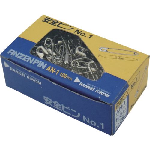 オレンジブック トラスコ中山　TRUSCOサンケー 安全ピンNo.1100本入 〔品番:AN1〕[ 注番:1342411]特長●スタンダードな安全ピンです。●事務用や学童用品として、さまざまな職場やご家庭で、長年愛用されている安全ピンです。用途●掲示用仕様●サイズ：全長28mm●色：シルバー●100本入●28mm仕様2●事務用品●家庭用品材質/仕上●スチールセット内容/付属品注意原産国（名称）中国JANコード4974161010016本体質量31gオレンジブック トラスコ中山　TRUSCOサンケー 安全ピンNo.1100本入 〔品番:AN1〕[注番:1342411][本体質量：31g]《包装時基本サイズ：23×64×38》〔包装時質量：36g〕分類》オフィス・住設用品》文房具》クリップ☆納期情報：メーカー取り寄品（弊社より発送）