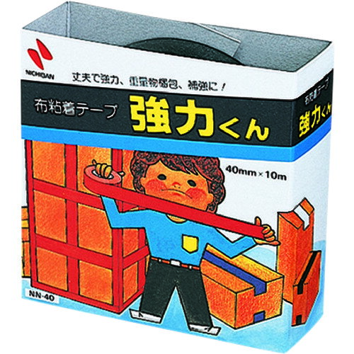 ■ニチバン 布 強力くん NN−40 黒 40mmX10m NN406(1342645)×10[送料別途お見積り][...