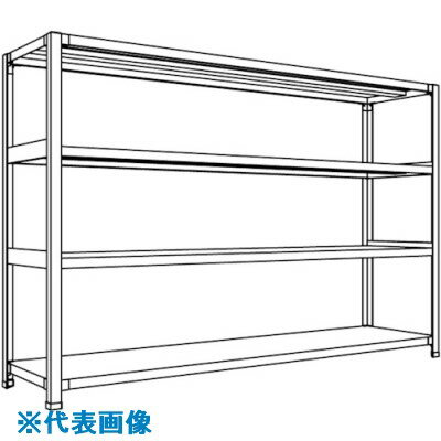■NF 軽量開放棚 中棚ボルトレスタイプW1800D450H1200F4 LA46S14(1352325)[送料別途...