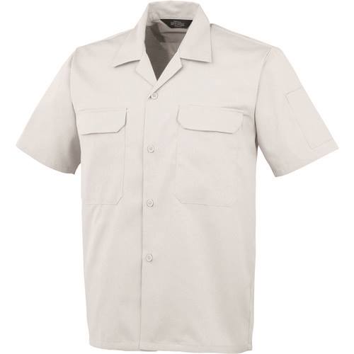 ■コーコス 開襟半袖シャツA−6657 33 シルバー4L A6657334L(1352400)[送料別途お見積り][法人限定][掲外..