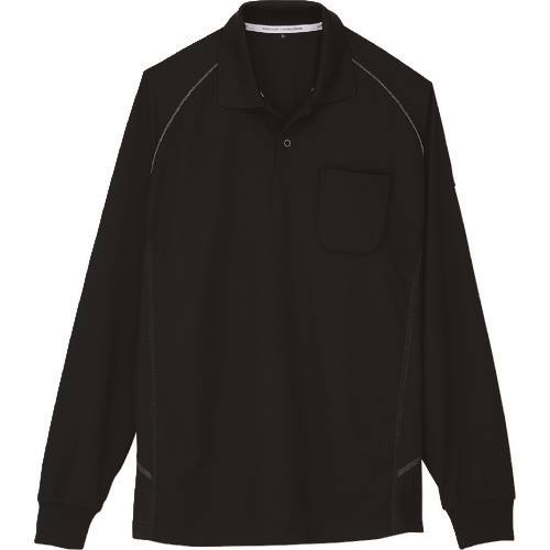 ■コーコス 長袖ポロシャツ A−3378 13ブラック 4L A3378134L(1352905)[送料別途お見積り][法人限定][掲外取寄]