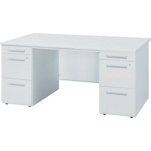■トヨスチール 両袖机 50SBH167AAWW(1353145)[送料別途見積り][法人・事業所限定][外直送]