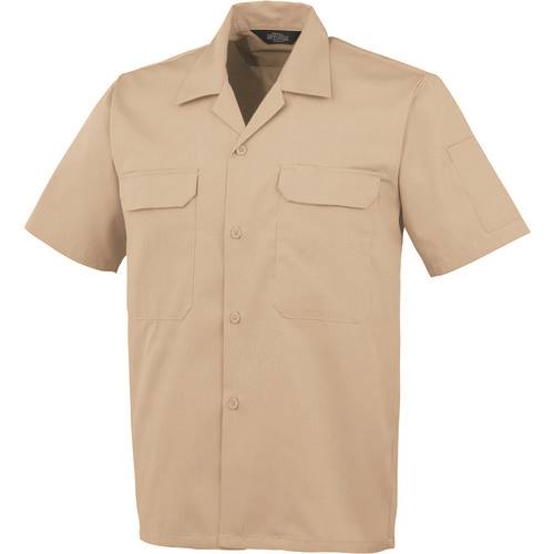 ■コーコス 開襟半袖シャツA−6657 2 ベージュSS A66572SS(1354002)[送料別途お見積り][法人限定][掲外取..