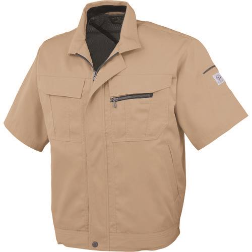 ■コーコス 半袖ブルゾンA-4450 2LベージュLL A44502LL(1354487)[送料別途お見積り][法人限定][掲外取寄]