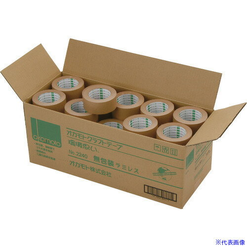 ■オカモト クラフトテープ NO2240 無包装ラミレス 60ミリ 224060(1357965)×40[送料別途見積り][法人・事業所限定][掲外取寄]