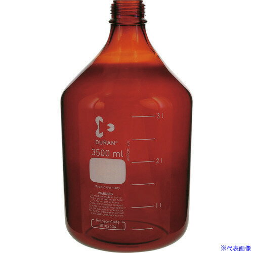 ■SIBATA 耐熱ねじ口びん 茶褐色 びんのみ 3500mL 01721035004(1358443)[送料別途お...