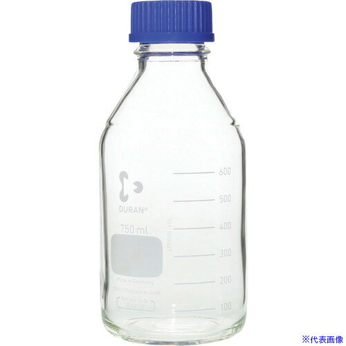 ■SIBATA 耐熱ねじ口びん 青キャップ付 750mL 10入 017200750A(1359957)×10[送料別...