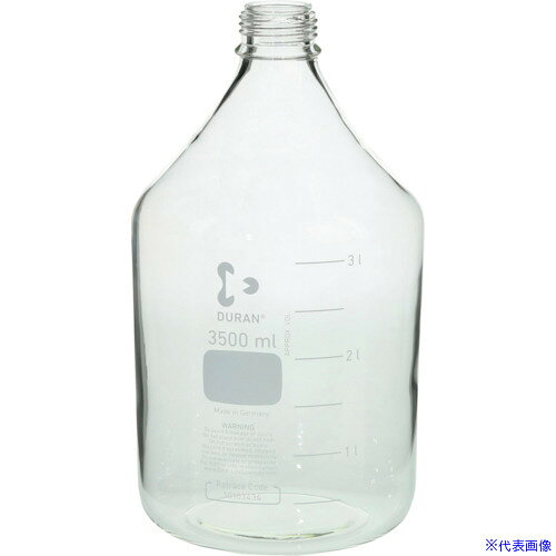 オレンジブック トラスコ中山　TRUSCOSIBATA 耐熱ねじ口びん びんのみ 3500mL 〔品番:01720035005〕[ 注番:1359963]特長●バイオテクノロジー関連をはじめ、高純度医薬・試薬や分析用標準液などの保存容器として幅広くご使用いただける多目的びんです。●ガラス材質は、JIS R3503（1994年）「ほうけい酸ガラス-1」に相当するDURANを使用しています。●DURAN(R)はドイツDWK Life Sciencesグループの登録商標です。●キャップは全品ISOねじ（GL）を使用しています。●ビン底には細かい凹凸をつけて接触面積を小さくしています。●均一な肉厚で機械的強度が増加しています。用途●実験用ガラス器具仕様●容量(ml)：3500●目盛間隔(ml)：500●直径(mm)：160●高さ(mm)：295●口径(mm)：30●容量(L)：3.5●ねじ規格：GL-45仕様2材質/仕上●ほうけい酸ガラスセット内容/付属品注意●オートクレーブ滅菌等の際はキャップを完全に緩めるか、外してください。原産国（名称）ドイツJANコード4589988599448本体質量1.4kgオレンジブック トラスコ中山　TRUSCOSIBATA 耐熱ねじ口びん びんのみ 3500mL 〔品番:01720035005〕[注番:1359963][本体質量：1.4kg]《包装時基本サイズ：180×175×330》〔包装時質量：1kg〕分類》研究用品》ボトル・容器》ボトル☆納期情報：メーカー取り寄品（弊社より発送）