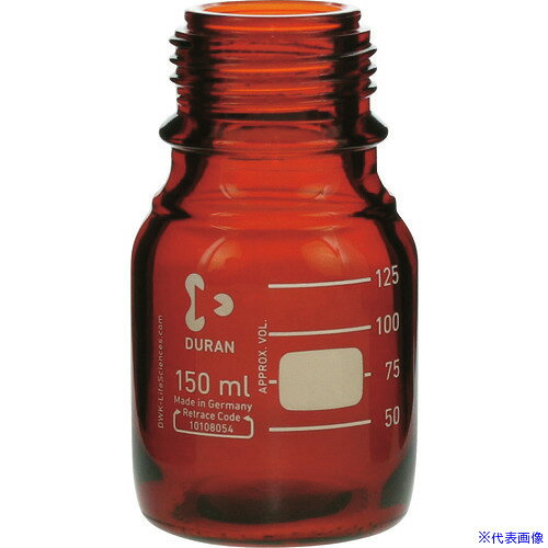 ■SIBATA 耐熱ねじ口びん 茶褐色 びんのみ 150mL 10入 0172101504A(1360053)[送料別途お見積り][法人限定][掲外取寄]