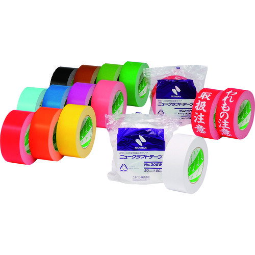 ■ニチバン ニュークラフトテープ305Cライトブルー 38mm×50m 305C2038(1361937)[送料別途お見積り][法人..