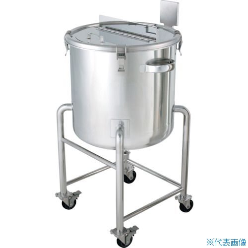 オレンジブック トラスコ中山　TRUSCOMONOVATE ステンレスタンク鏡板型攪拌機座付容器100L 〔品番:DTK47H〕[ 注番:1361997]特長●攪拌機が取り付けできるステンレス容器です。●容器底面がお椀形状のため、内容液を残留なく排出できます。●内容物を容器ごと工程間の移動ができる脚付き容器です。●撹拌機は別売りです。別途お買い求めください。用途●内容物の混合や一時保管に。仕様●容量(L)：100●直径(mm)：472●高さ(mm)：1070●内径(mm)：470●深さ(mm)：670●取手：あり●蓋タイプ：開閉蓋(クリップ式)●ドレンサイズ：2S●全高(mm)：1070●容器高さ(mm)：670仕様2●攪拌機取り付け座付(攪拌機は別売）●キャスター脚付●食品衛生法適合材質/仕上●ステンレス(SUS304)セット内容/付属品注意原産国（名称）日本JANコード4560132184116本体質量23kgオレンジブック トラスコ中山　TRUSCOMONOVATE ステンレスタンク鏡板型攪拌機座付容器100L 〔品番:DTK47H〕[注番:1361997][本体質量：23kg]《包装時基本サイズ：730×730×1120》〔包装時質量：25kg〕分類》研究用品》ボトル・容器》ステンレスタンク☆納期情報：メーカー直送品（送料元払い）【法人限定＝会社名ご記入お願い致します。】 ※北海道・沖縄・離島は運賃別途商品も含む