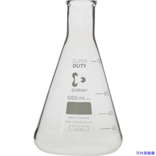 ■SIBATA スーパー肉厚三角フラスコ 細口 1000mL 10入 0106101000A(1363121)[送料別途見積り][法人・事業所限定][掲外取寄]