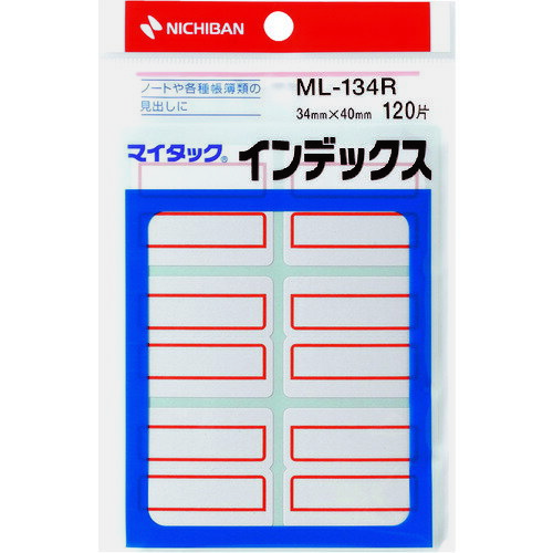 ■ニチバン マイタックインデックス ML−134R 1片:27mmX34mm ML134R(1363523)×10[送料別途お見積り][法人限定][掲外取寄]