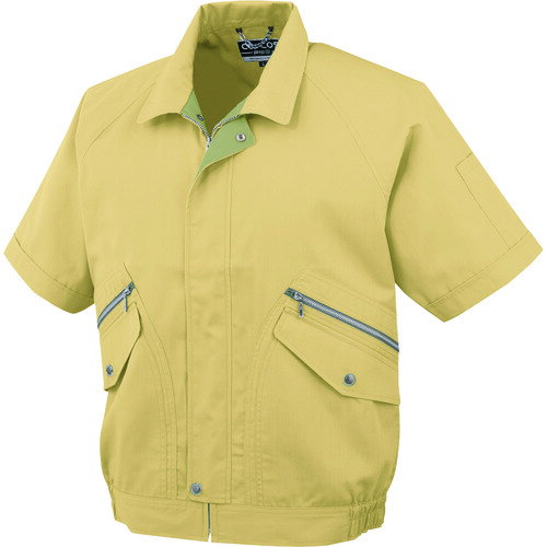 ■コーコス 半袖ブルゾンP-8890 4マスタード 5L P889045L(1363892)[送料別途見積り][法人・事業所限定][掲外取寄]