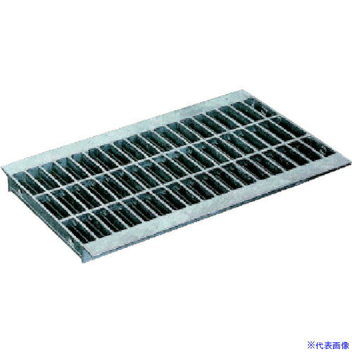 ■奥岡 スチール製 U字溝用 グレーチング 溝幅120用 並目 プレーン 短尺 OKU1219S(1367827)[送料別途見..