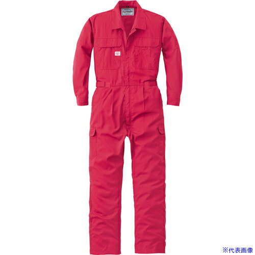 ■AUTO−BI SS(春夏)モデル つなぎ服2300−005レッド−4L 23000054L(1367941)[送料別途お見積り][法人限定]..