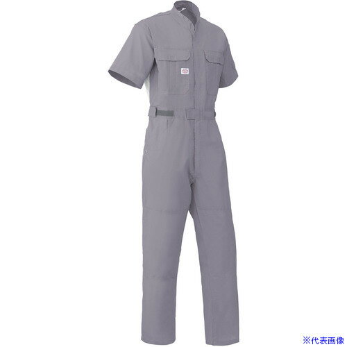 ■AUTO-BI SS(春夏)モデル 半袖つなぎ服3751-007グレー-4L 37510074L(1368266)[送料別途お見積り][法人限定][掲外取寄]