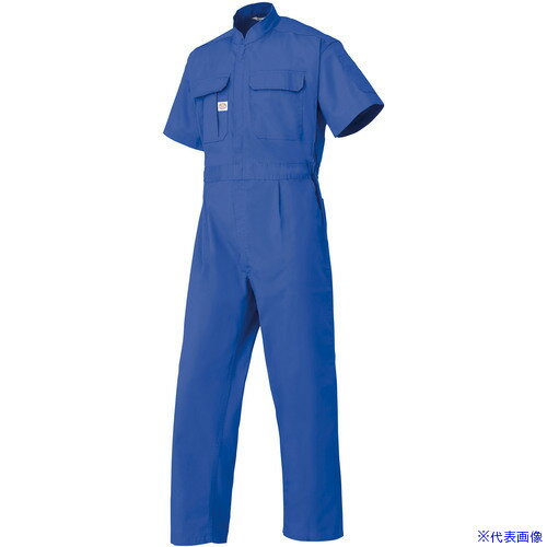 ■AUTO-BI SS(春夏)モデル 半袖つなぎ服3651-002マリンブルー-5L 36510025L(1368739)[送料別途お見積り][法人限定][掲外取寄]