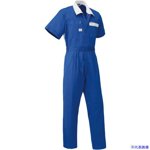 Other - ■AUTO−BI SS(春夏)モデル 半袖つなぎ服5601−002マリンブルー−3L 56010023L(1368903)[送料別途お見積り][法人限定][掲外取寄]