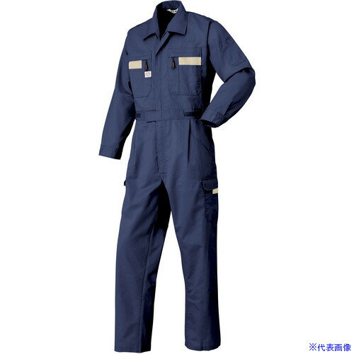 Other - ■AUTO−BI SS(春夏)モデル つなぎ服8710−001ネイビーブルー−L 8710001L(1369421)[送料別途お見積り][法人限定][掲外取寄]