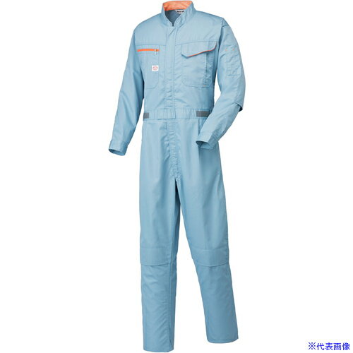 ■AUTO-BI SS(春夏)モデル つなぎ服1190-022ミストブルー-3L 11900223L(1370720)[送料別途お見積り][法人限定][掲外取寄]