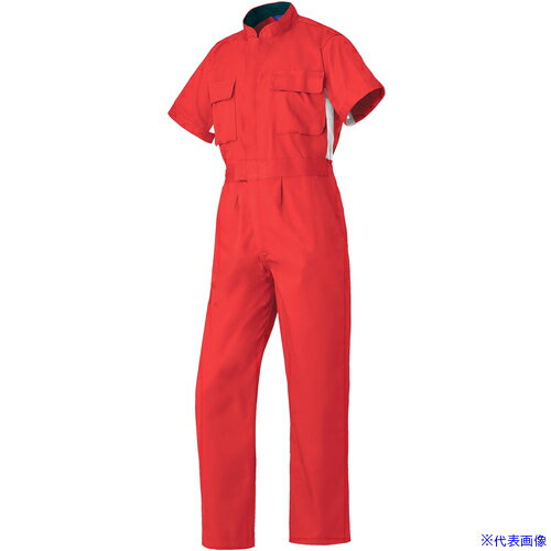 ■スリードラゴン SS(春夏)モデル 半袖つなぎ服50001−005レッド−M 50001005M(1370828)[送料別途お見積り..