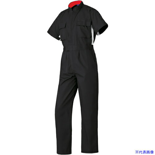 短袖 - ■スリードラゴン SS(春夏)モデル 半袖つなぎ服50001−006ブラック−S 50001006S(1370836)[送料別途お見積り][法人限定][掲外取寄]