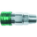 ■ヤマト 金属カップリング BLY-Cシリーズ カラーカップリングソケット(めねじ取付用) グリーン 10個入 相手側取付サイズRc1/4 BLY22SMG(1371859)