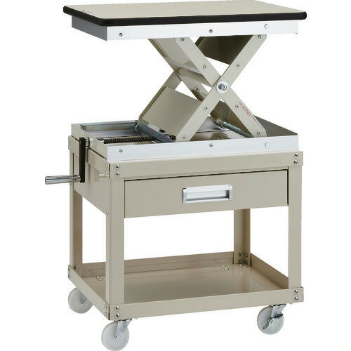 ■TRUSCO ローハイシステム リフター スクリュー式 450X600 ワゴン仕様 LH700MC(1372364)[法人限定][直..