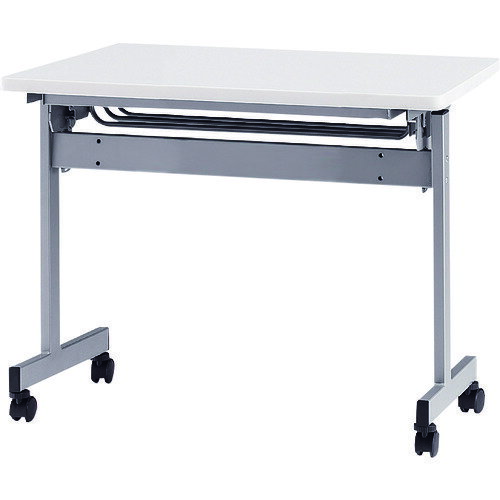 オレンジブック トラスコ中山　TRUSCOTOKIO 天板跳上式スタックテーブル(パネルなし) 1200×600mm 天板色：ホワイト 〔品番:HSN1260W〕[ 注番:1373408]特長●天板をたたんでスタッキングができます。●天板跳...