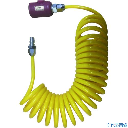 ■ヤマト スパイラルエアホース(ボタン式カップリング付) YCU5BT(1374277)