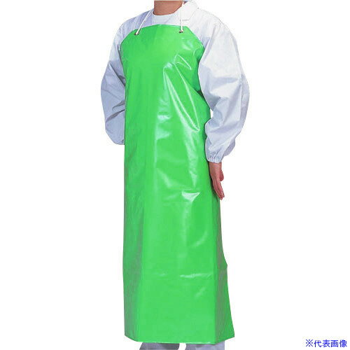 ■TKG デリカウレタン胸付前掛 グリーン M SME3425A(1375565)[送料別途見積り][法人・事業所限定][掲外..