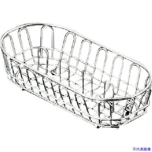 ■TKG 18−8ワイヤー小判カトラリーバスケット 深型 HN0001 OKT0801(1380140)[送料別途お見積り][法人限..