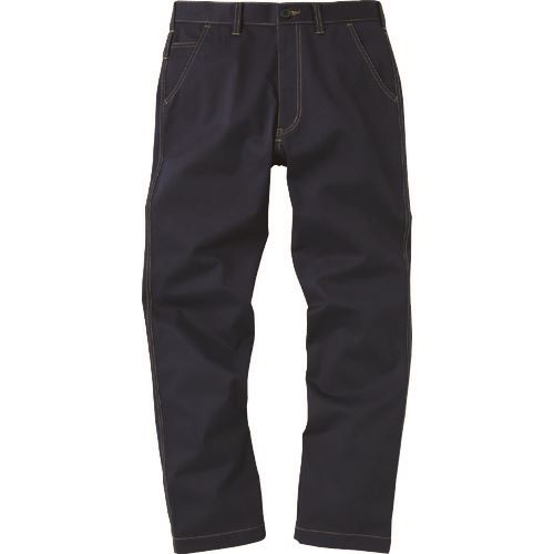 ■サンエス 冬 ノータックパンツ ネイビー色 120サイズ WA217143120(1385417)[送料別途見積り][法人・事..