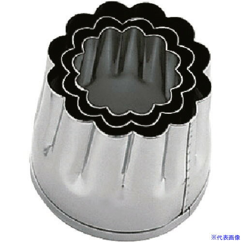 ■TKG SA 18-8業務用 抜型 菊 3個セット BNK7201(1391080)[送料別途見積り][法人・事業所限定][掲外取寄]