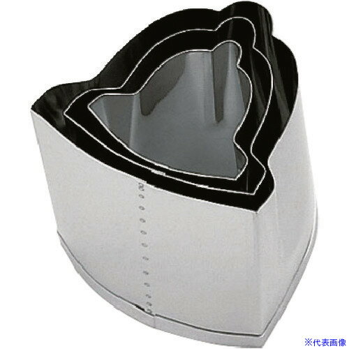 ■TKG SA 18-8業務用 抜型 ベル 3個セット BNK7601(1392648)[送料別途見積り][法人・事業所限定][掲外取寄]