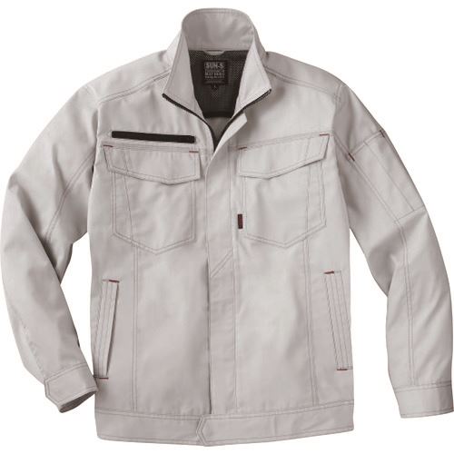 オレンジブック トラスコ中山　TRUSCOサンエス 夏 長袖ブルゾン シルバー色 XLサイズ 〔品番:WA117116XL〕[ 注番:1393422]特長●右胸ファスナーポケットは、小型タブレットが収納できる大きさです。●背中ノーフォークが...