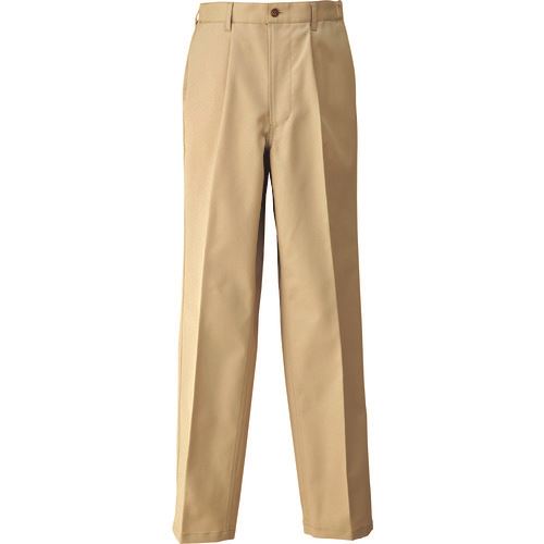 ■アイトス メンズシャーリングチノパンツ(1タック) ベージュ 4L HS26020024L(1397450)[送料別途見積り][法人・事業所限定][掲外取寄]