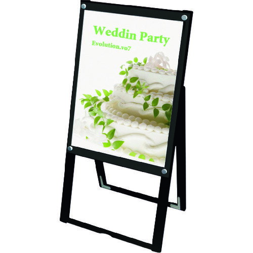 ■TOKISEI ブラックポスター用スタンド看板 A2片面ブラック BPSSKA2KB(1429155)[送料別途見積り][法人・事業所限定][外直送]