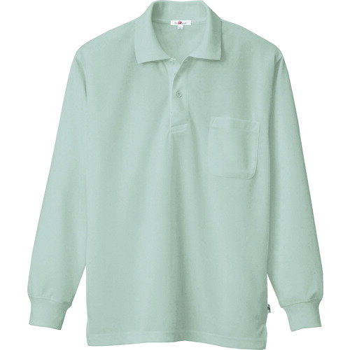 ■アイトス 吸汗速乾(クールコンフォート)長袖ポロシャツ(男女兼用) グレー L 10578004L(1431602)[送料別途お見積り][法人限定][掲外取寄]