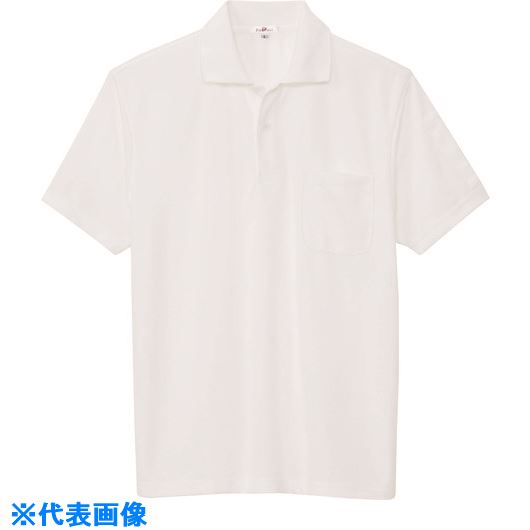 ■アイトス 吸汗速乾(クールコンフォート)ペン差し付半袖ポロシャツ(男女兼用) ホワイト 4L 106010014L(1431687)[送料別途お見積り][法人限定][掲外取寄]