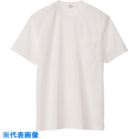 ■アイトス 吸汗速乾(クールコンフォート)半袖Tシャツ(ポケット付)(男女兼用) ホワイト 4L 105760014L(1433244)[送料別途お見積り][法人限定][掲外取寄]