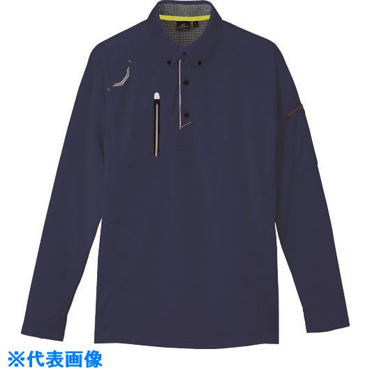 オレンジブック トラスコ中山　TRUSCOアイトス 長袖ボタンダウンポロシャツ(男女兼用) ネイビー SS 〔品番:10604008SS〕[ 注番:1433263]特長●汗を戻さず拡散、ドライ感が続く超吸汗速乾軽量ポロシャツです。仕様●色：...